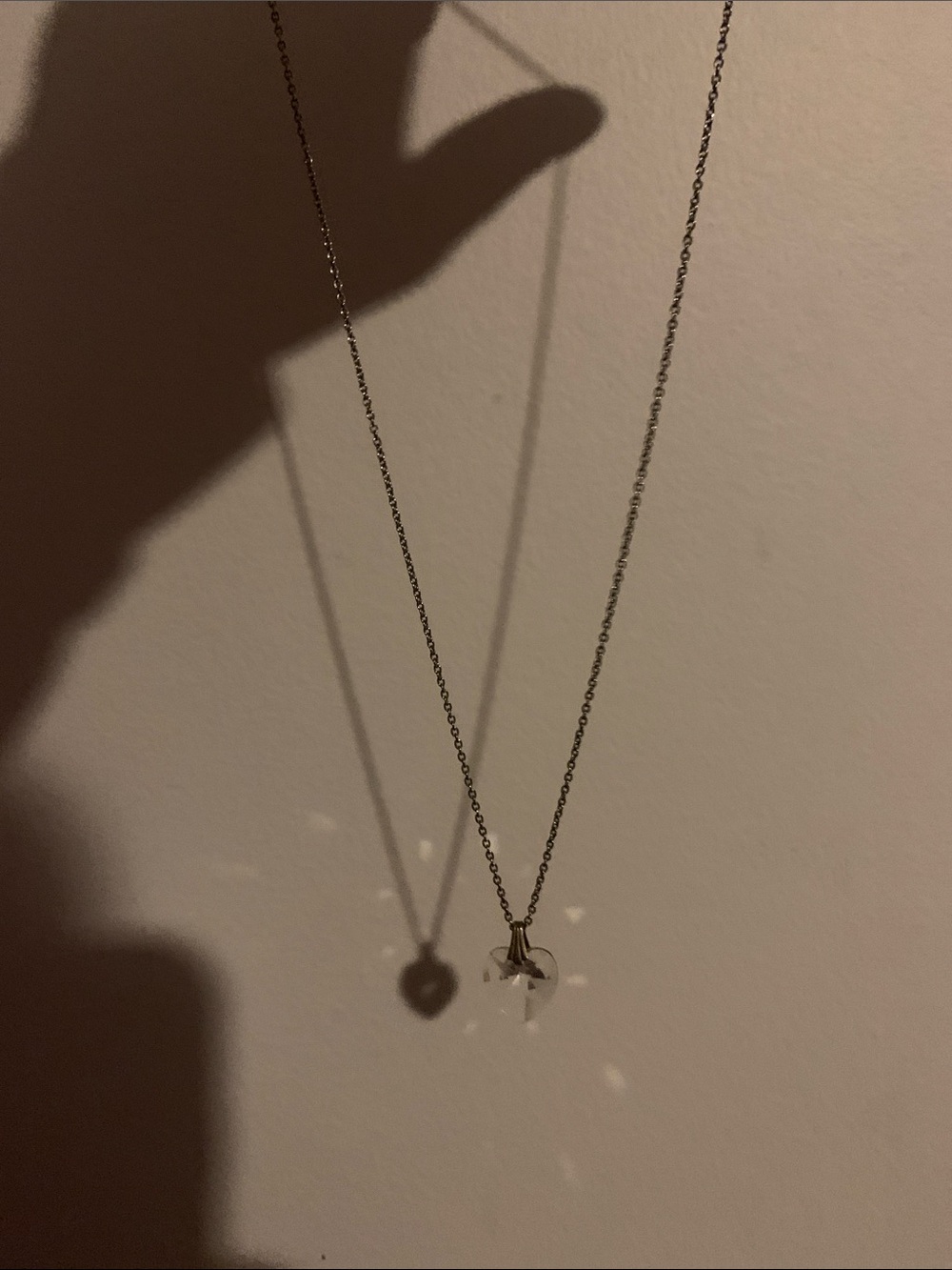 Real sterling silver Heart Crystal Pendant Necklace - Women Jewelry